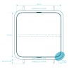 Couverture seule pour spa 220 x 220 cm Rayon 30 cm