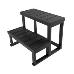 Escalier 2 marches - composite noir