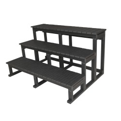 Escalier 3 marches - composite noir