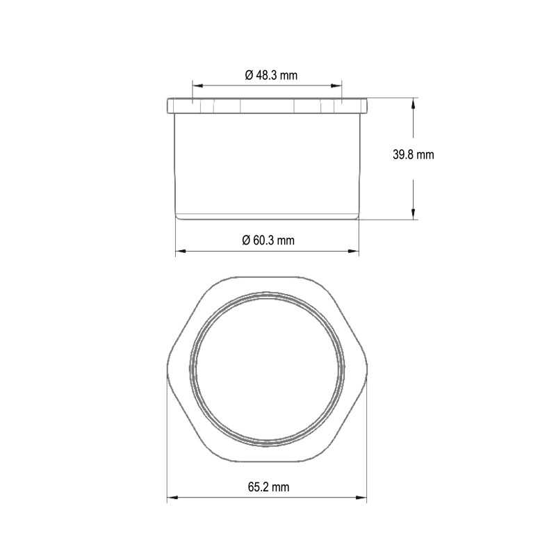 Réducteur de diamètre 2" x 1,5"