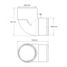 Coude 90° de 2" - Raccord M/F