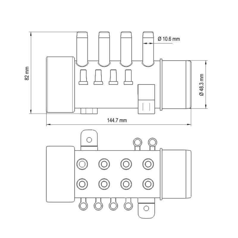 Connecteur 1" avec 8 sorties M/F