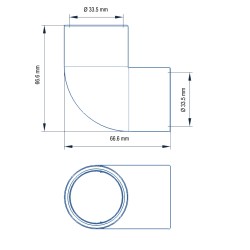 Coude 90° de 1" - Raccord F/F