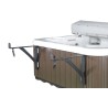 Bras de maintien pour couverture de spa enroulante avec fixation sur panneau