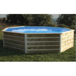 Piscine en bois octogonale hors sol Water'clip BOHOL | Ø 460 X 94 CM | Piscines Water'clip | Avospas