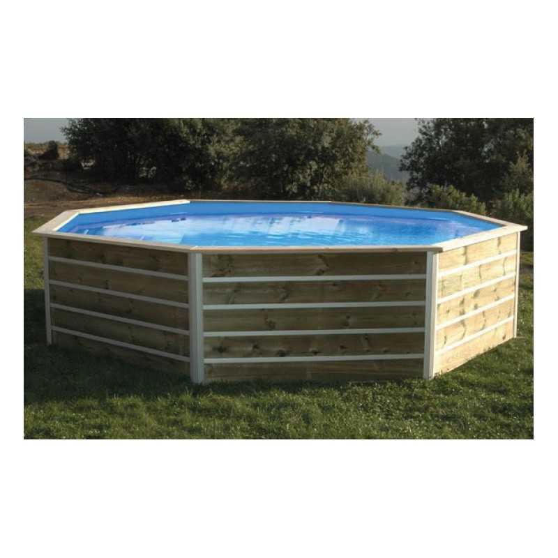 Piscine en bois octogonale hors sol Water'clip BOHOL | Ø 460 X 94 CM | Piscines Water'clip | Avospas