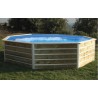 Piscine en bois octogonale hors sol Water'clip BOHOL | Ø 460 X 94 CM | Piscines Water'clip | Avospas