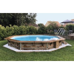 Piscine en bois octogonale hors sol Water'clip CLEOFAS | Ø 460 X 129 CM | Piscines Water'clip | Avospas
