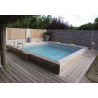 Piscine en bois carrée hors sol Water'clip EGINE | 370 X 370 X 147 CM | Piscines Water'clip | Avospas