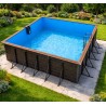 Piscine en bois carrée hors sol Water'clip SOLTA | 520 X 520 X 147 CM | Piscines Water'clip | Avospas