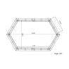 Liner 70/100 Longitudinal angle 120° 460 x 270 x 126 cm cote intérieur - Piscine SABTANG Waterclip | Avospas