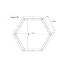 Liner 70/100 Hexagonal angle 120° 310 x 72 cm cote intérieur Waterclip | Avospas