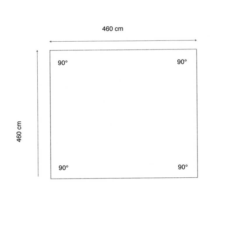 Liner 70/100 carré 460 x 460 x 144 cm cote intérieur Waterclip | Avospas