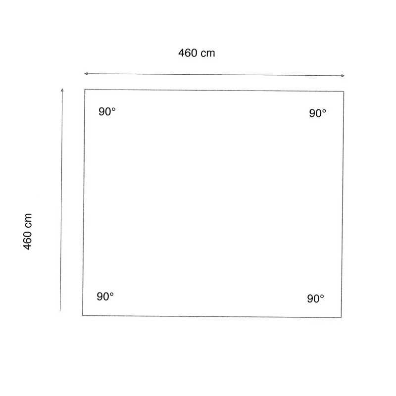 Liner 70/100 carré 460 x 460 x 129 cm cote intérieur Waterclip | Avospas