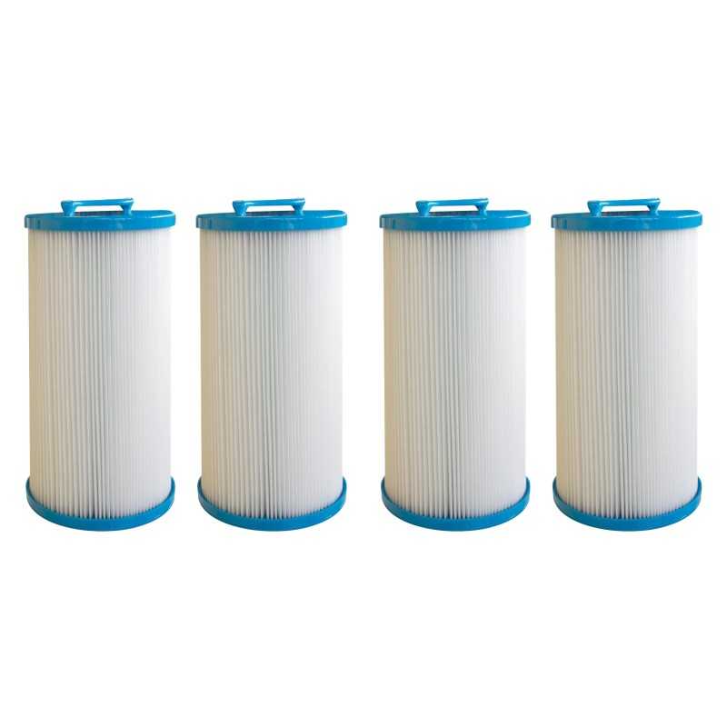 Lot de 4 filtres Spa | Diamètre Ø 12,7 cm | Longueur 25 cm