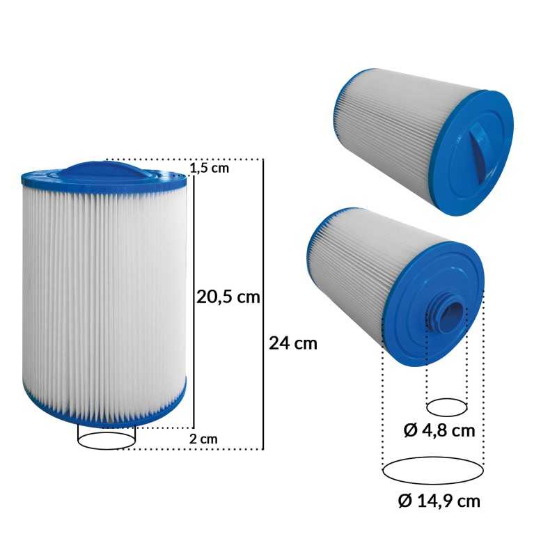 Filtre Spa | Diamètre Ø 15 cm | Longueur 24 cm | Avospas