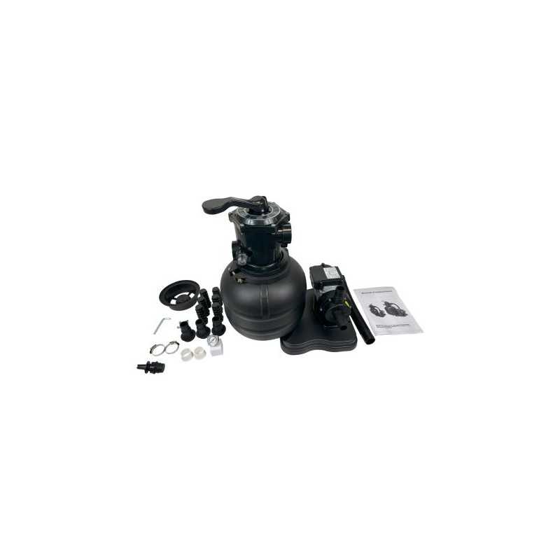 Platine de filtration à sable 3,8 à 4 M3H PVC - vanne 6 voies- Piscine Water'clip | Avospas