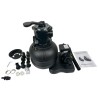 Platine de filtration à sable 3,8 à 4 M3H PVC - vanne 6 voies- Piscine Water'clip | Avospas