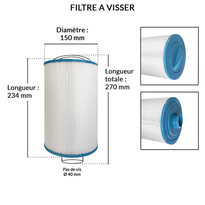 Filtre Spa | Diamètre Ø 150 mm | Longueur 234 mm | FLT-60473