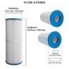 Filtre Spa | Diamètre Ø 12,5 cm | Longueur : 33,8cm