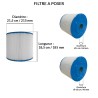 Filtre Spa | Diamètre Ø 215 mm | Longueur 185 mm | Avospas
