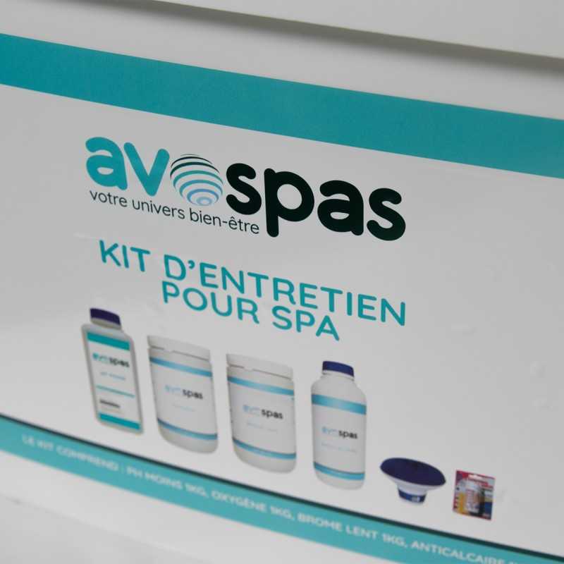 Kit entretien pour spa chimie ph moins oxygène brome lent anti calcaire doseur bandelettes analyse eau