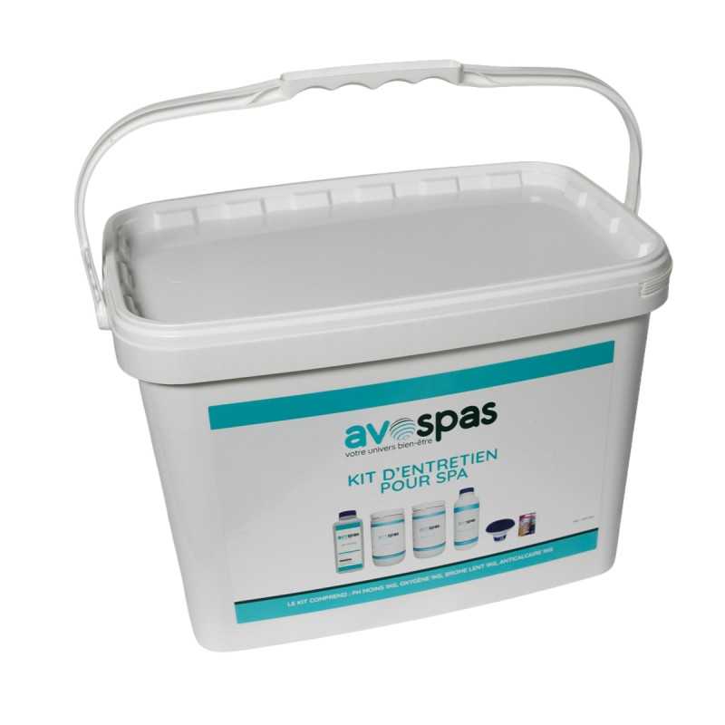 Kit entretien pour spa chimie ph moins oxygène brome lent anti calcaire doseur bandelettes analyse eau