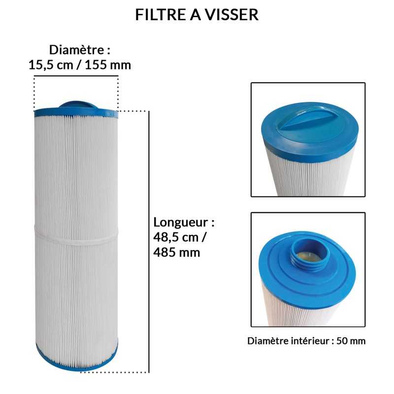 Filtre Spa | Diamètre 155mm | Longueur 485mm | Avospas