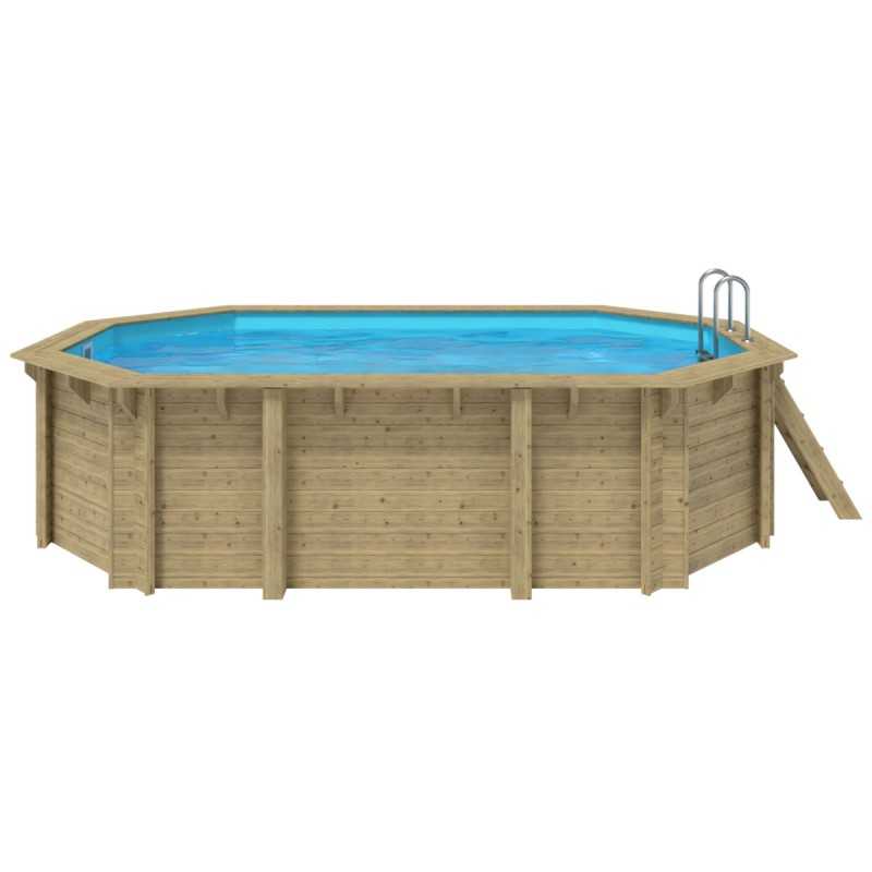 Pack Piscine Bois EMEO 541x350 + PAC Waterclip + Bâche Offerte !