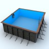 Pack Piscine Bois SOLTA + PAC 60m³ + Bâche Offerte | Piscines Water'clip | Avospas