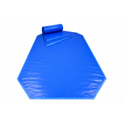 copy of Couverture à bulle été bleu piscine rainurée languette hexagonal EWEN Ø395 cm