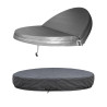 Lot : Couverture Spa ronde grise Ø 200 cm + Housse d'hivernage